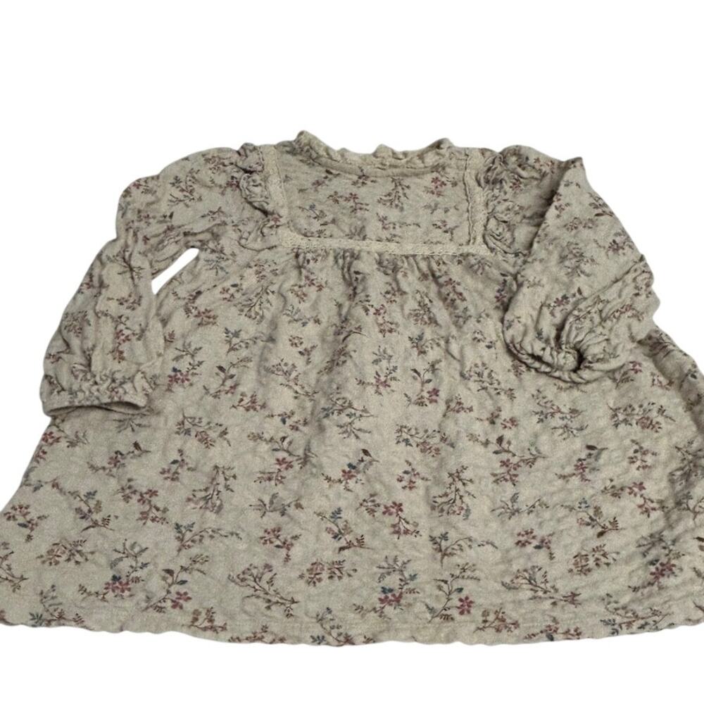 Modern Moments Gerber girls size 4T ruffled floral dress with crochet lace